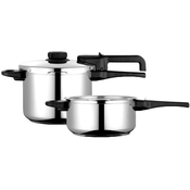 Set od 2 ekspres lonca Fagor - Dual Xpress, srebrnast