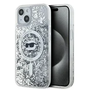 shumee Prozoren ovitek Karl Lagerfeld Liquid Glitter MagSafe za iPhone 15