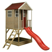 Wendi Toys Dječja kućica Frosch (290 x 197 cm, Drvo, Prirodne-crvene boje)