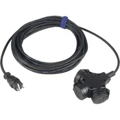 GUMIJAST PODALJŠEVALNI KABEL S 3 VTIENICAMI, 5 M