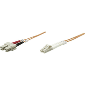 Staklena vlakna Svjetlovodi Priključni kabel [1x Muški konektor LC - 1x Muški konektor SC] 62,5/125 µ Multimode OM1 1 m Intellinet
