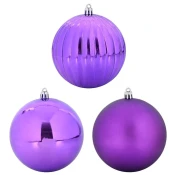 Set božicnih kuglica XXL 3 pcs Lila Plastika