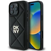 slomart Etui DKNY Quilted Stack Logo za iPhone 16 Pro - črno