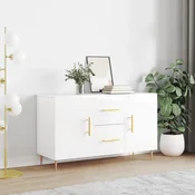 Komoda sjajna bijela 100x36x60 cm od konstruiranog drva