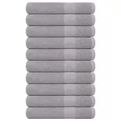 Vidaxl vidaXL Brisače 10 kosov sive 100x200 cm 360 g/m2 100 % bombaž