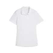 PUMA Pure 2.0 Short Sleeve Polo Women, Clothing, White Glow, XL