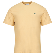 Pamucna majica Lacoste za muškarce, boja: bež, bez uzorka