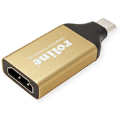 ROLINE Roline 12.03.3231 USB-C® / HDMI adapter  črna\, zlata, (20428579)