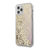 Maska Guess Faceplate Liquid Glint za iPhone 12 mini zlatna.