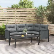 Vrtni stolic za kavu antracit 110 x 55 x 35 cm celicni