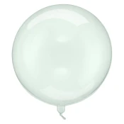 Zeleni sferični folijski balon Bobo 40 cm – prozoren dekorativni balon