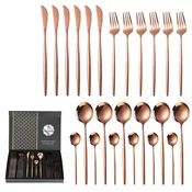 24-delni set jedilnega pribora Quality - Pink Gold KP26399