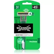 Wilkinson Sword Quattro Titanium Sensitive brivniki za enkratno uporabo (With Aloe) 3 Ks
