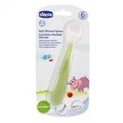 CHICCO mekana silikonska kašika 6m + zelena
