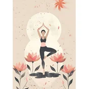 Plakat 50x70 cm Joga meditacija zen narava čuječnost