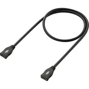 Dvojni ženski HDMI-konektor, 1m, črne barve