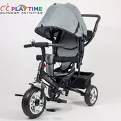 Tricikl sa ruckom i tendom Playtime model sa belim ramom 411 SIMPLE