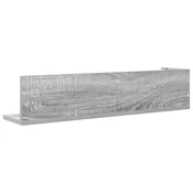 Vidaxl vidaXL Stenske police, komplet 2 kosov, siv hrast sonoma, 75x16,5x16,5 cm