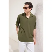 Trendyol Muška majica Tmnss25Po00018, Kaki