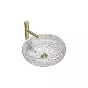 Mexen Celia steklena umivalnik nad pultom 44 x 44 cm, prozorna - 24034400