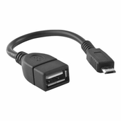 Adapter Forever USB – microUSB crni