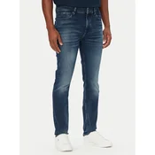 BOSS Jeans hlače C-Delaware 50564359 Mornarsko modra Slim Fit