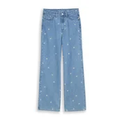 TOM TAILOR DENIM Kavbojke Linou moder denim / pastelno rumena / off-bela