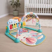 Huanger piano podloga za bebe sa lukom i igrackama, oblaci i baloni