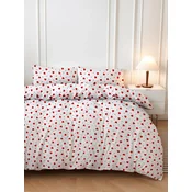 Lessentiel Maison Komplet Posteljine Love Heart, 200x220 cm, Belo-crveni