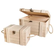 Rayher. Set lesenih skrinj, 30x20,5x17,3cm in 24x16x15,5cm