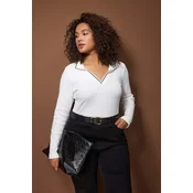Trendyol Curve Ženska bluza Tbbaw26Af00020, Bela