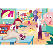Clementoni Puzzle Pri veterinarju MAXI 60 kosov
