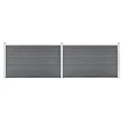 Vidaxl Vrtna ograja WPC 353x106 cm siva