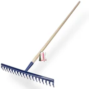 KADAX Vrtne grablje z lesenim ročajem, 150 cm, kaljene, 18 zob