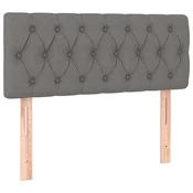 Vidaxl Posteljno vzglavje temno sivo 90x7x78/88 cm blago
