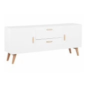 Komoda Berwyn 658 Svetel les, Bela, 70x160x42cm