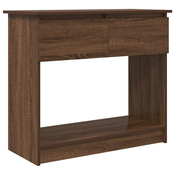 MAISON CHIC konzolna miza - miza ob steni s predali rjavi hrast 85,5x38,5x74,5 cm, (21786154)