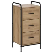 vidaXL Strani šal Artisan hrast 97 x 33 x 81 cm Inženirski les