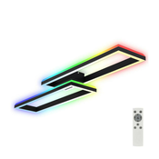 Brilo - LED RGBW Zatemnitveni nadgradni lestenec FRAME 2xLED/21W/230V 2700-6500K+ Daljinski upravljalnik