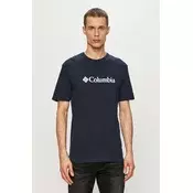Kratka majica Columbia moški, mornarsko modra barva