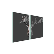 shumee Steklena zaščitna plošča za štedilnik 2x45x52 Deer
