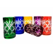 Marika crystal Barvni kristalni kozarci za vodko 30 ml - komplet 6 ananasov