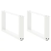 vidaXL vidaXL Noge kavne mize v obliki črke U 2 kosa Bela 70x(30-31) cm Jeklo, (21828661)