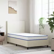 Vidaxl vidaXL Vzmetnica iz spominske pene, bela, 90x190x17 cm