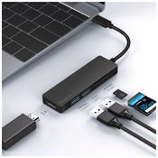 Multimedijski adapter USB-C/USB 2.0/USB 3.0/HDMI 4K/SD reža/TF reža