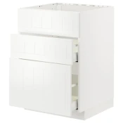 METOD / MAXIMERA Pod.el.za gr.plocu/ug.asp.s fiokom, bela/Stensund bela, 60x60 cm