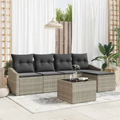 Set sofe s jastukom 6 pcs Svjetlosiva poliratan