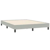 Vidaxl posteljni okvir brez vzmetnice svetlo siva 160x210 cm žamet