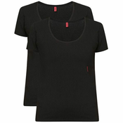 Majica kratkih rukava HUGO 2-pack za žene, boja: crna