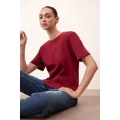 Trendyol Milla Ženska majica TWOSS26TS00005, Bordo